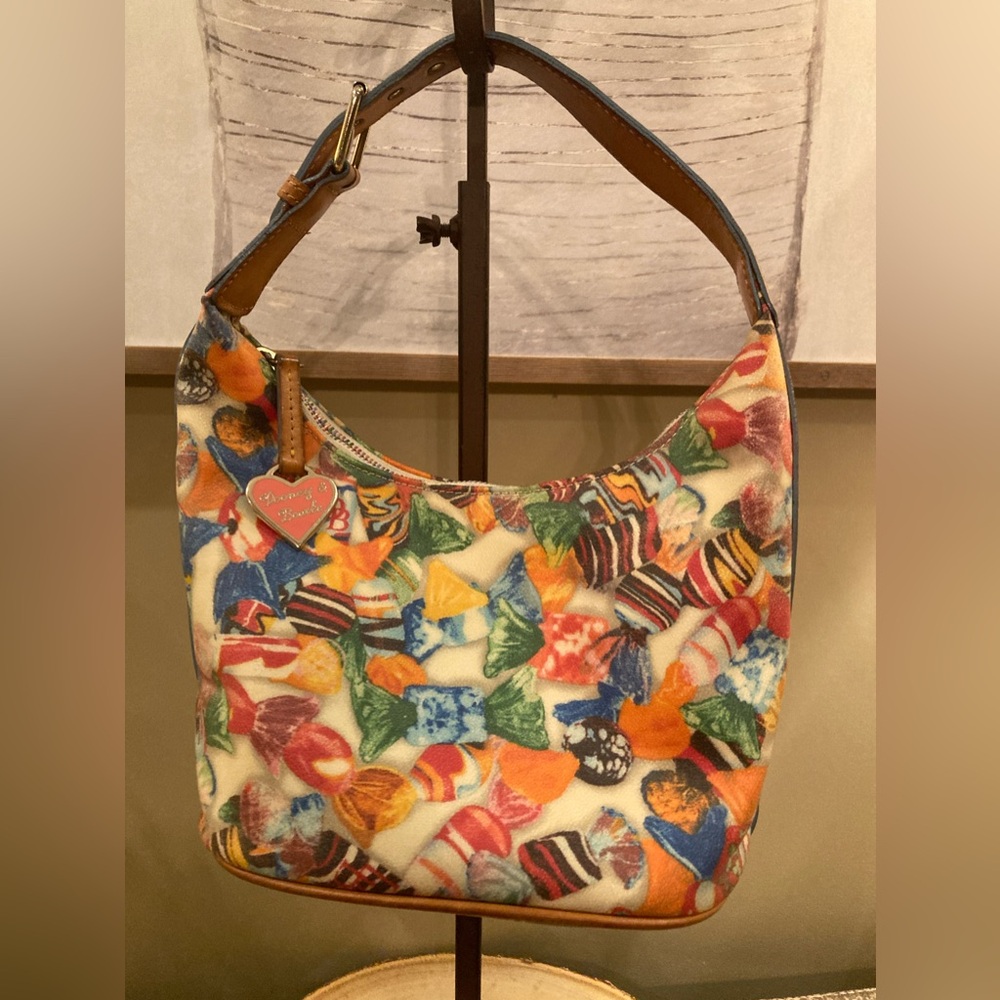 Dooney and Bourke Y2K Candy Bucket Bag on Off White HOBO Rare Hard‎ To Find - Picture 3 of 11